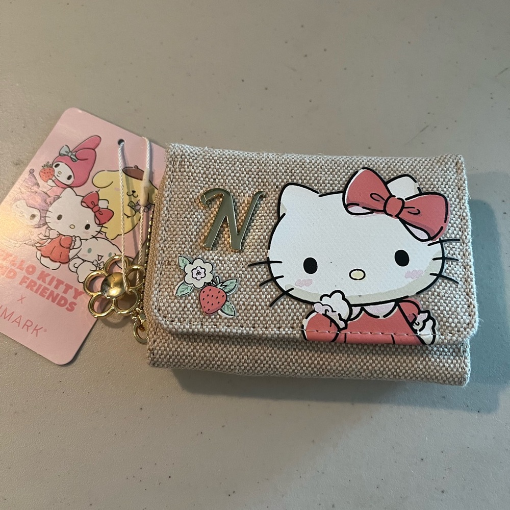 Hello Kitty Canvas Wallet with Pink Bow. Primary